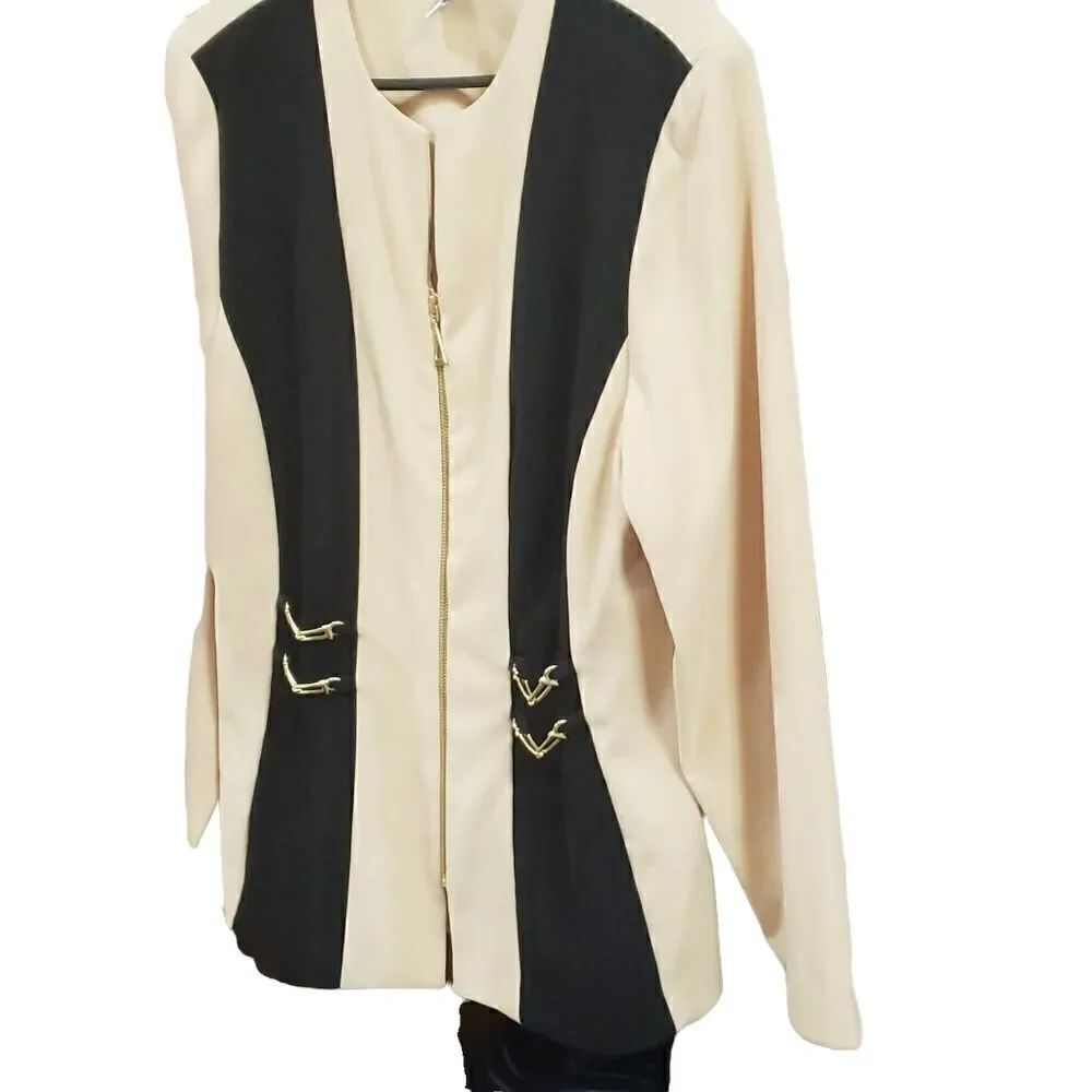 AMANDA SMITH Colorblock Coat Size 14 - Picture 6 of 15